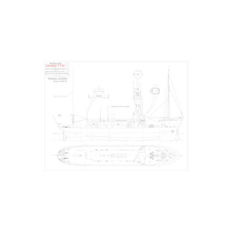 Plan du bateau Sandettie