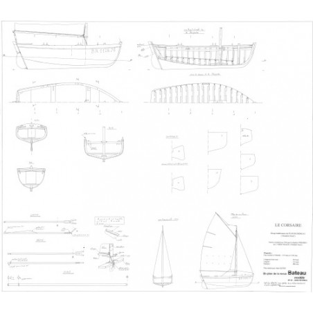 Plan du bateau Sloup Corsaire