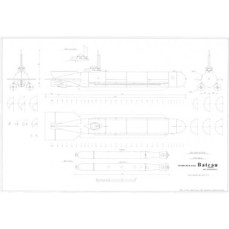 Plan du bateau Sous-Marin De Poche Type Molch
