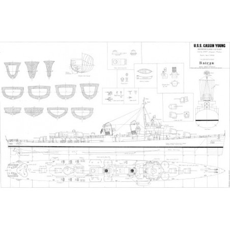 Plan du bateau Uss Cassin Young