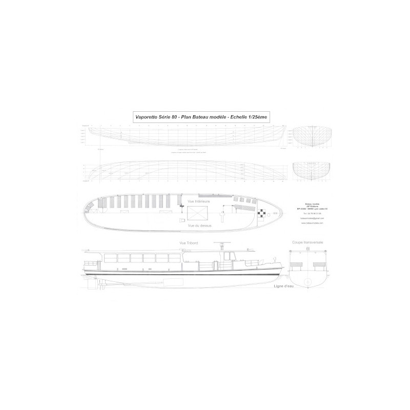 Plan du bateau Vaporetto