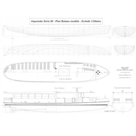 Plan du bateau Vaporetto
