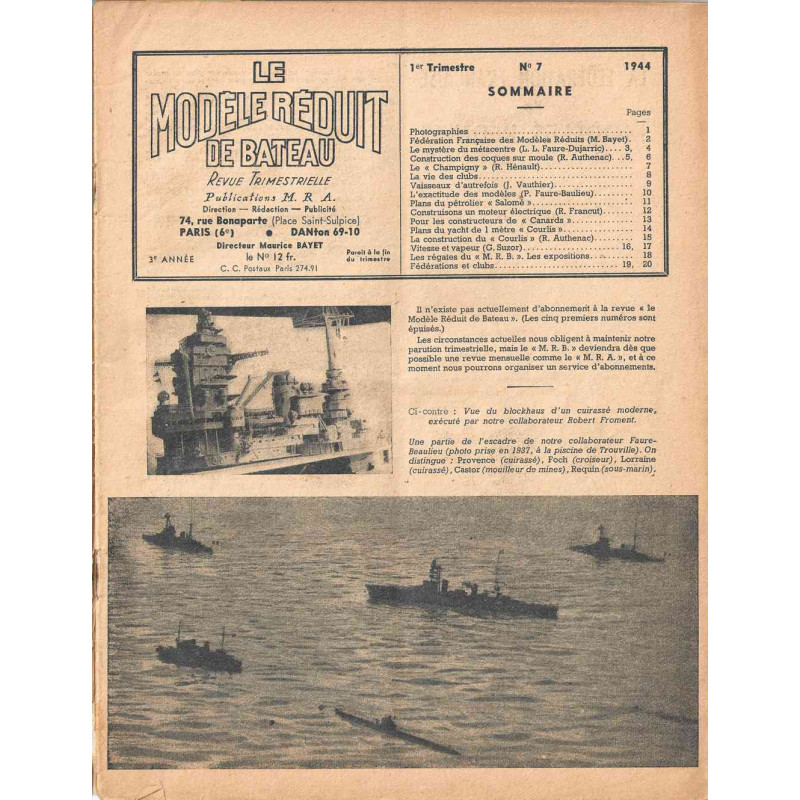 Sommaire Modèle Réduit Bateau 7