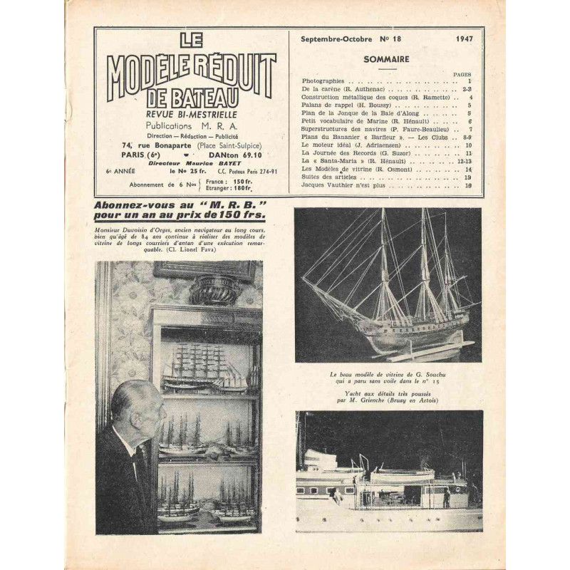 Sommaire Modèle Réduit Bateau 18