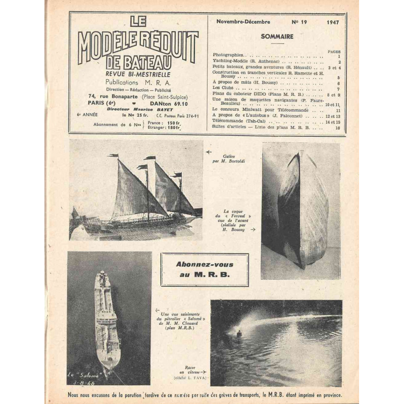 Sommaire Modèle Réduit Bateau 19