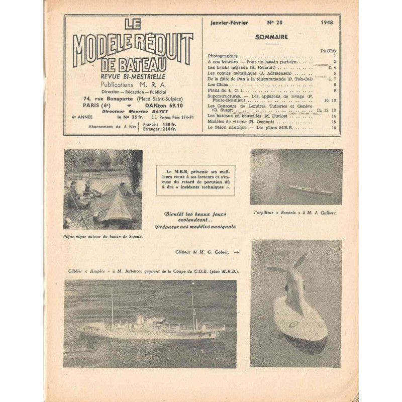 Sommaire Modèle Réduit Bateau 20