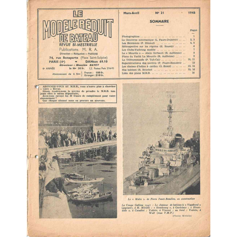 Sommaire Modèle Réduit Bateau 21