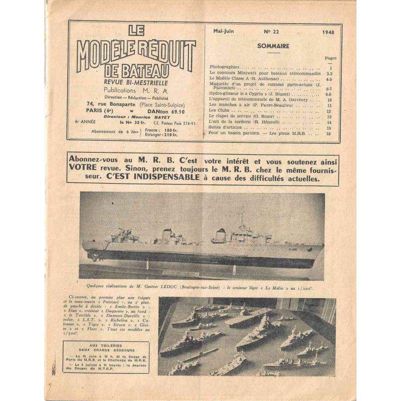 Sommaire Modèle Réduit Bateau 22