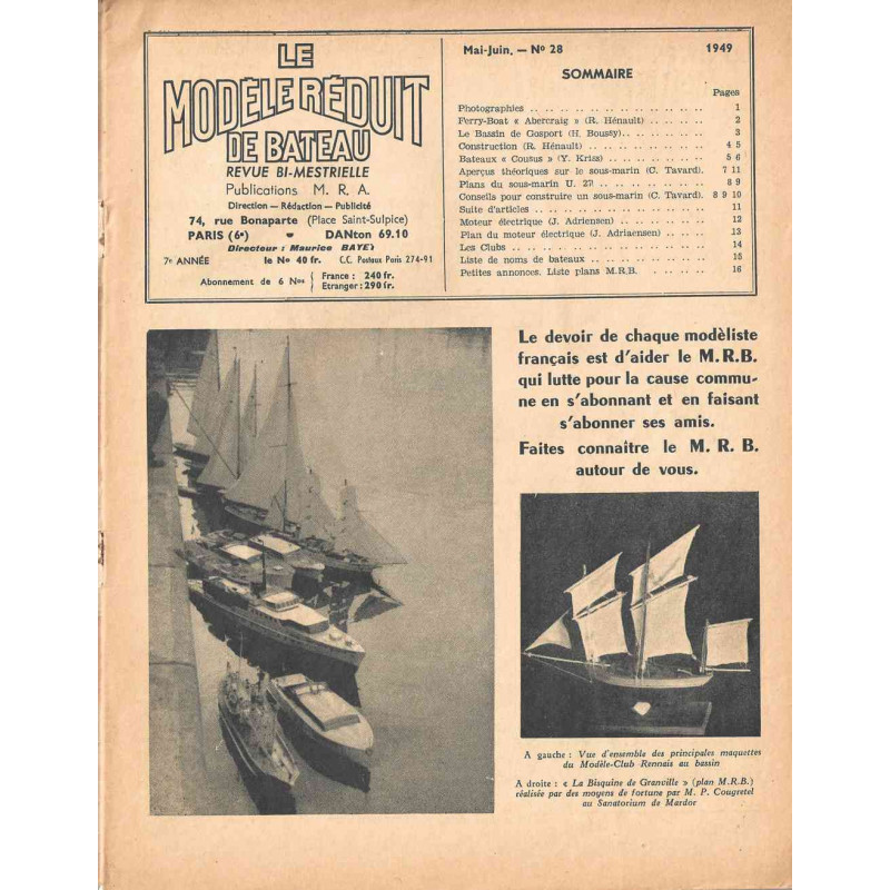 Sommaire Modèle Réduit Bateau 28