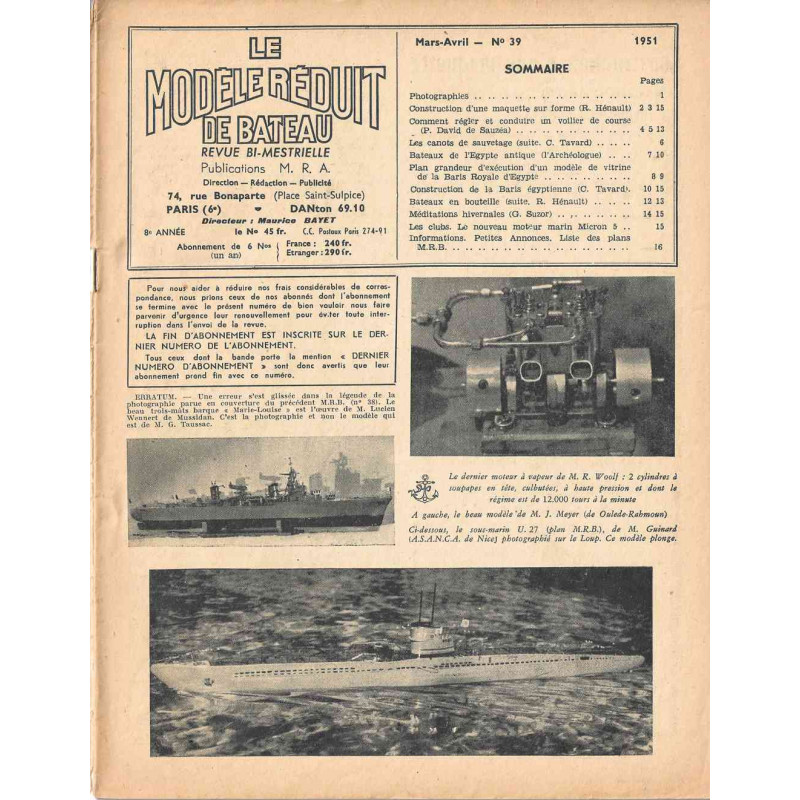 Sommaire Modèle Réduit Bateau 39