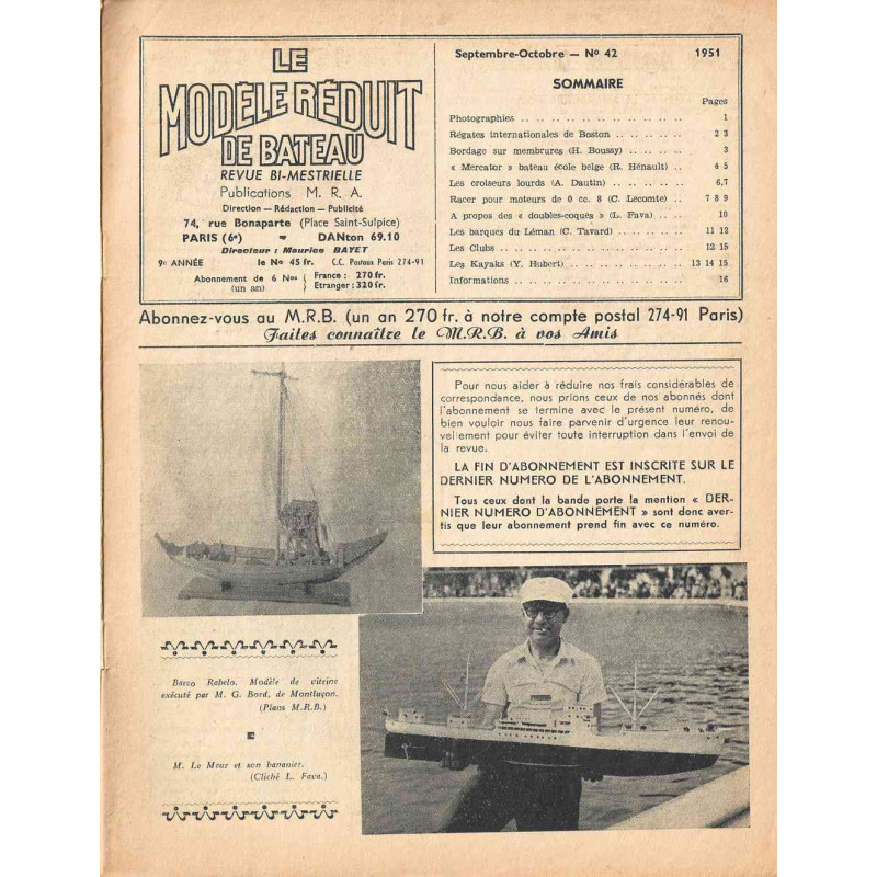 Sommaire Modèle Réduit Bateau 42