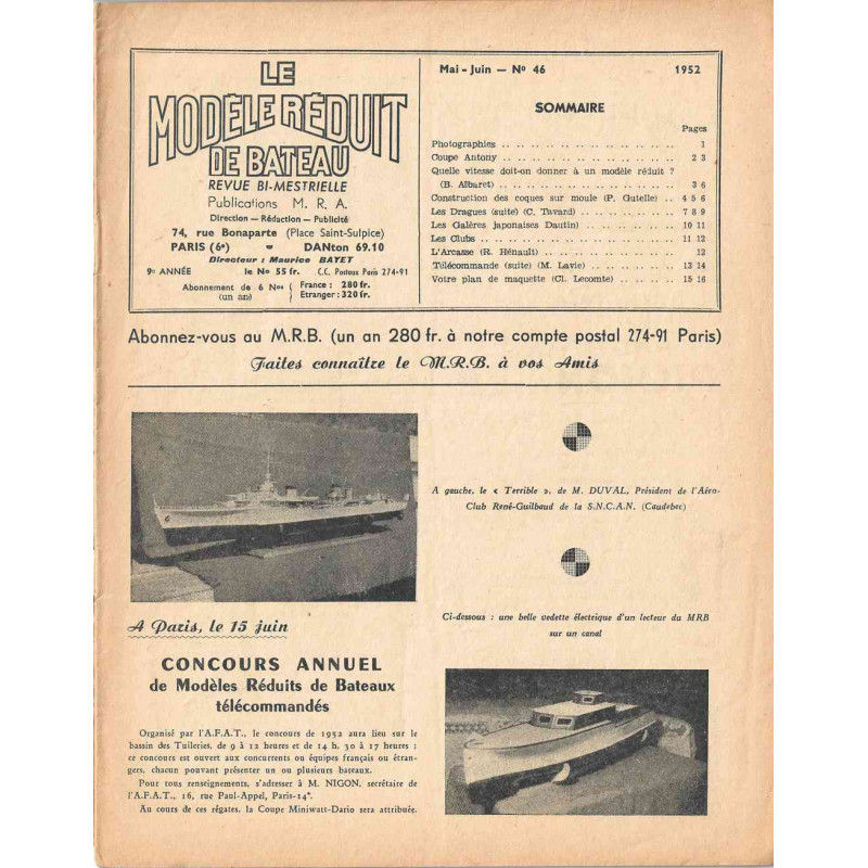 Sommaire Modèle Réduit Bateau 46