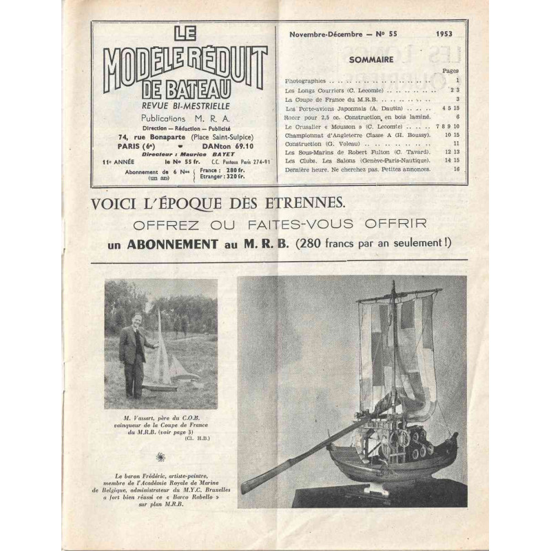 Sommaire Modèle Réduit Bateau 55