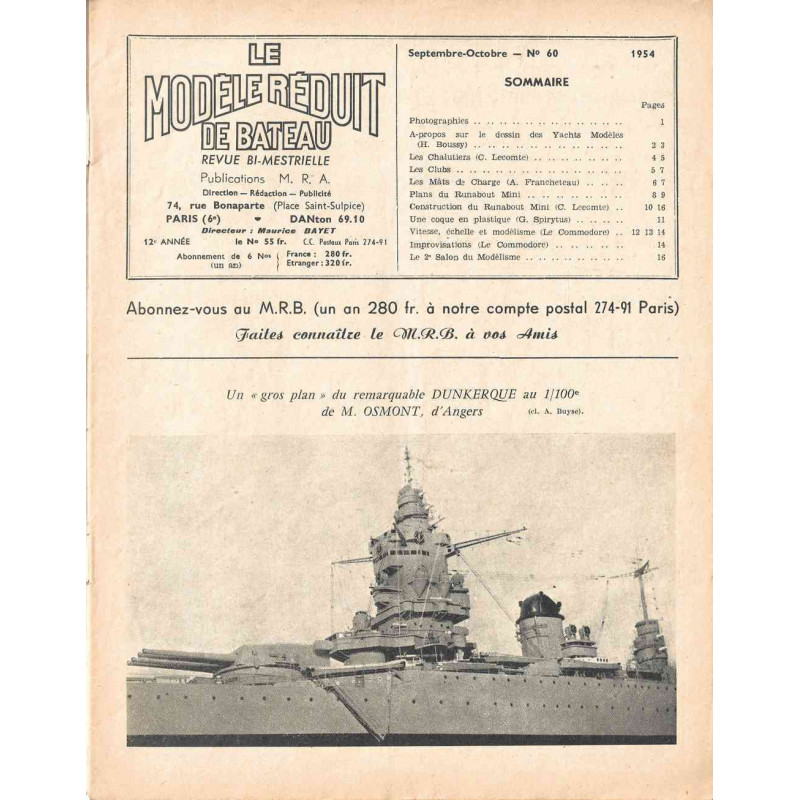 Sommaire Modèle Réduit Bateau 60
