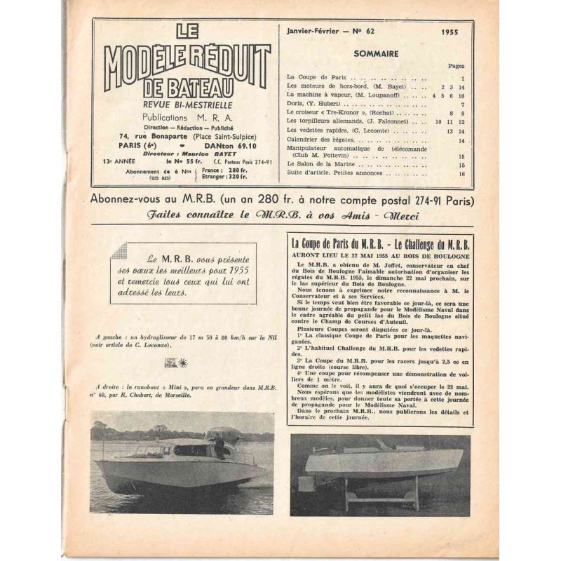 Sommaire Modèle Réduit Bateau 62
