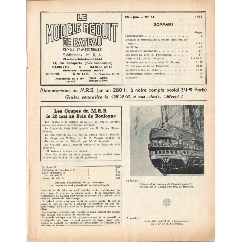 Sommaire Modèle Réduit Bateau 64