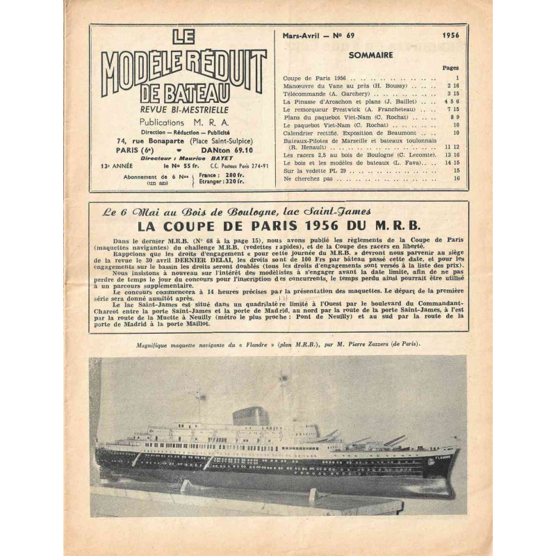 Sommaire Modèle Réduit Bateau 69