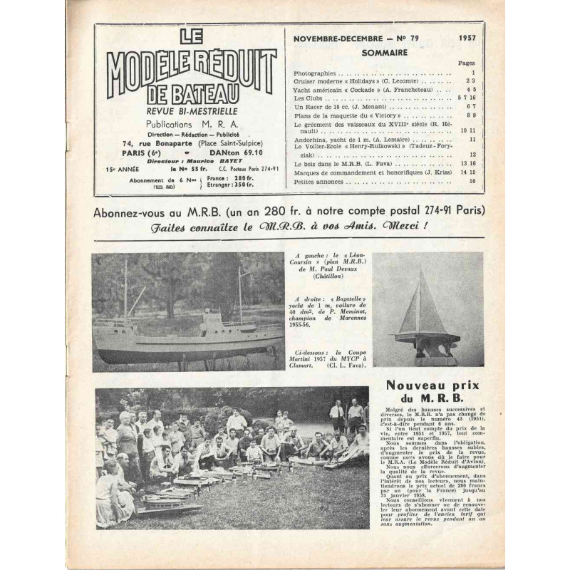 Sommaire Modèle Réduit Bateau 79