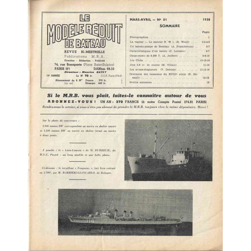 Sommaire Modèle Réduit Bateau 81