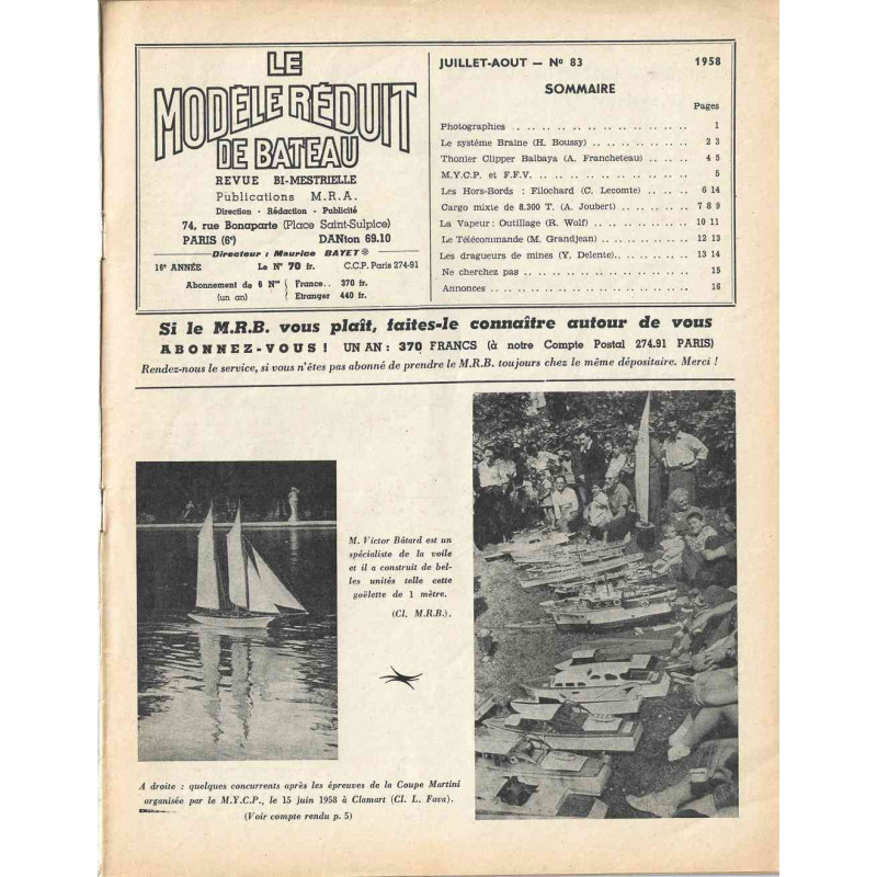 Sommaire Modèle Réduit Bateau 83