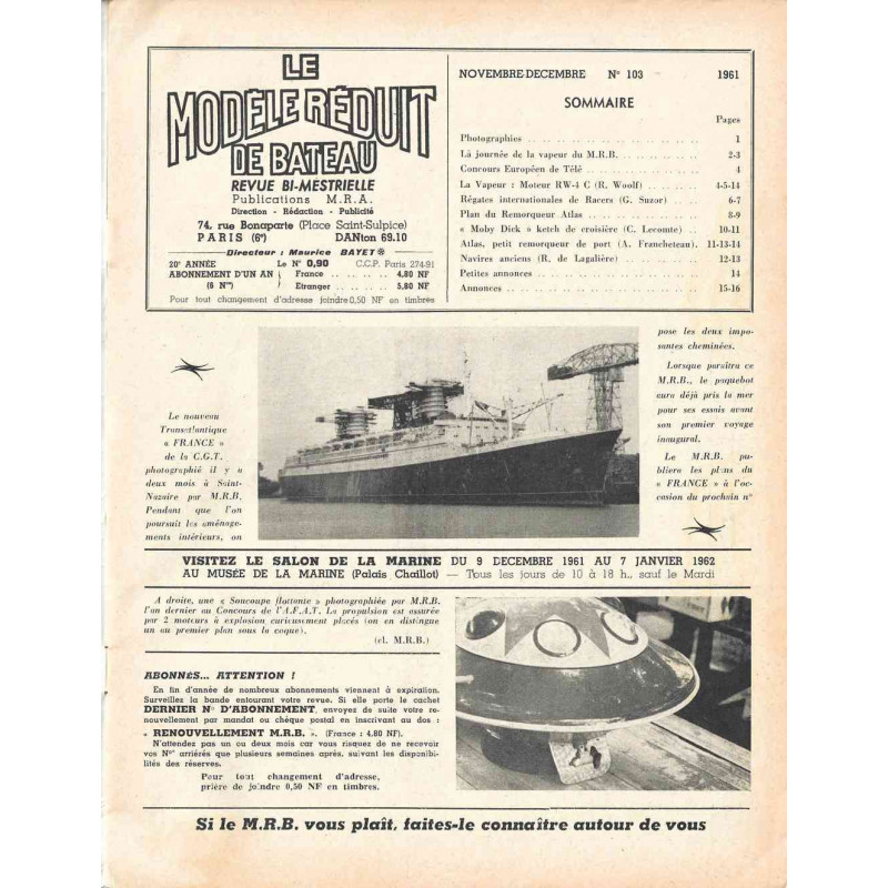 Sommaire Modèle Réduit Bateau 103