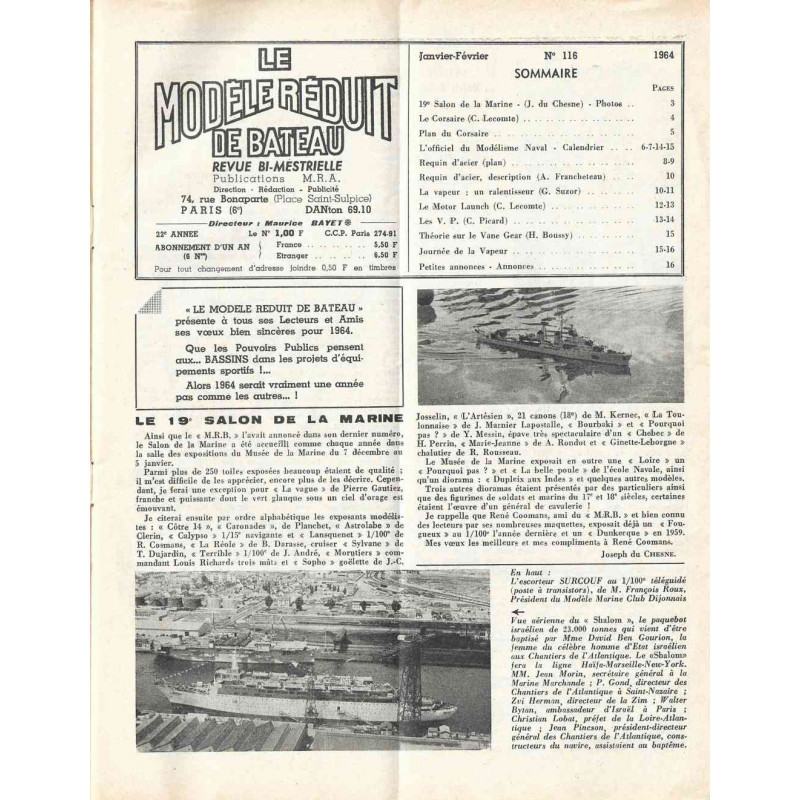 Sommaire Modèle Réduit Bateau 116