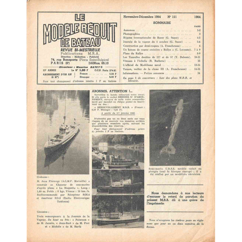 Sommaire Modèle Réduit Bateau 121