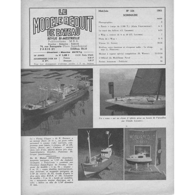 Sommaire Modèle Réduit Bateau 124