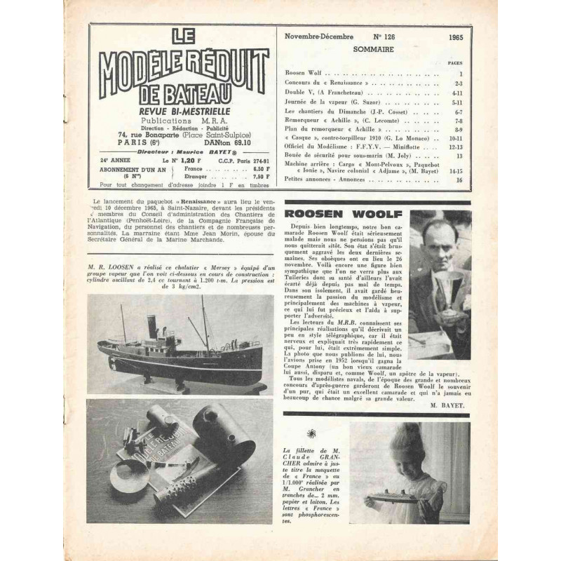 Sommaire Modèle Réduit Bateau 127