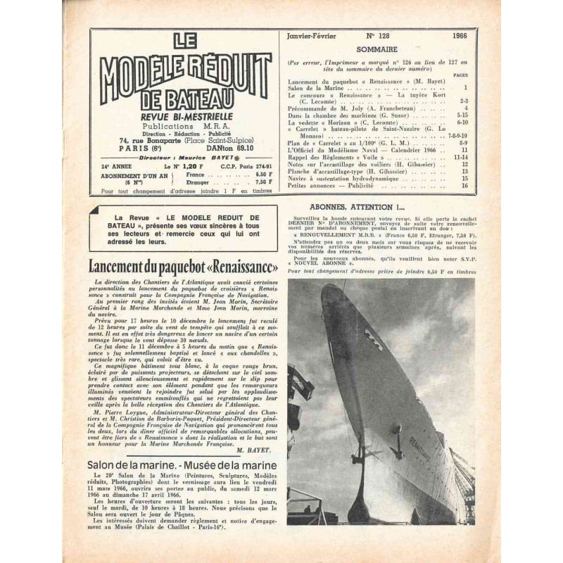 Sommaire Modèle Réduit Bateau 128
