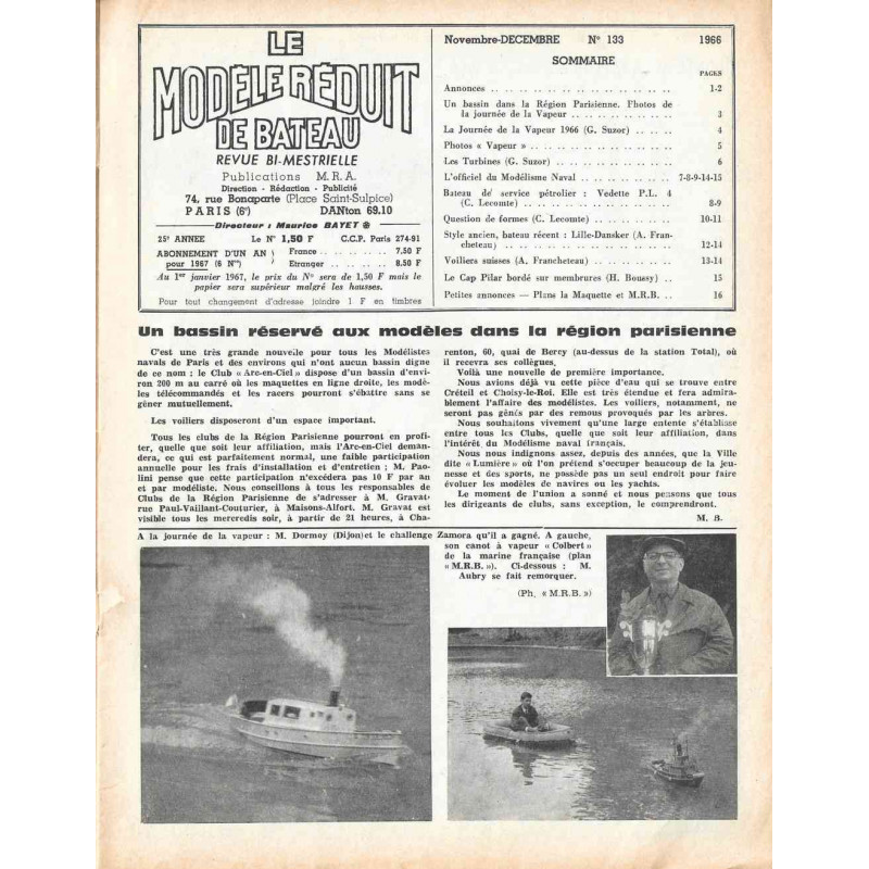 Sommaire Modèle Réduit Bateau 133
