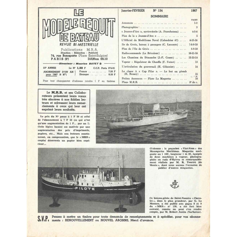 Sommaire Modèle Réduit Bateau 134
