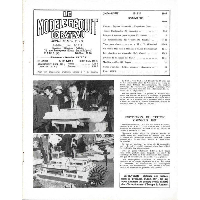 Sommaire Modèle Réduit Bateau 137