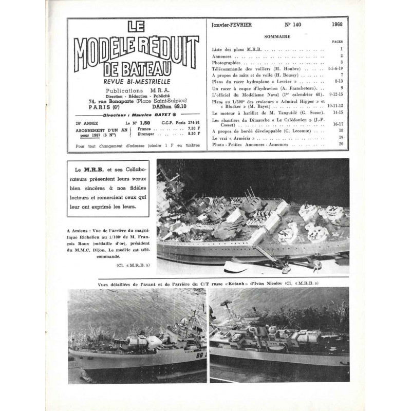 Sommaire Modèle Réduit Bateau 140