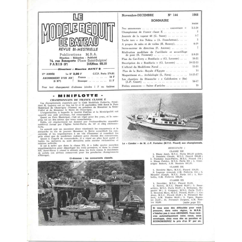 Sommaire Modèle Réduit Bateau 144