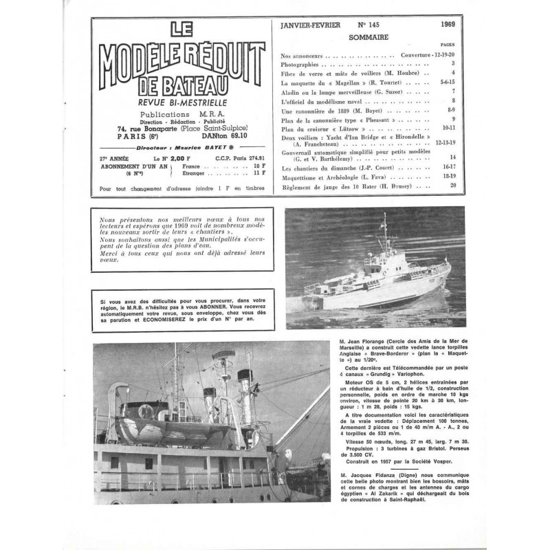 Sommaire Modèle Réduit Bateau 145