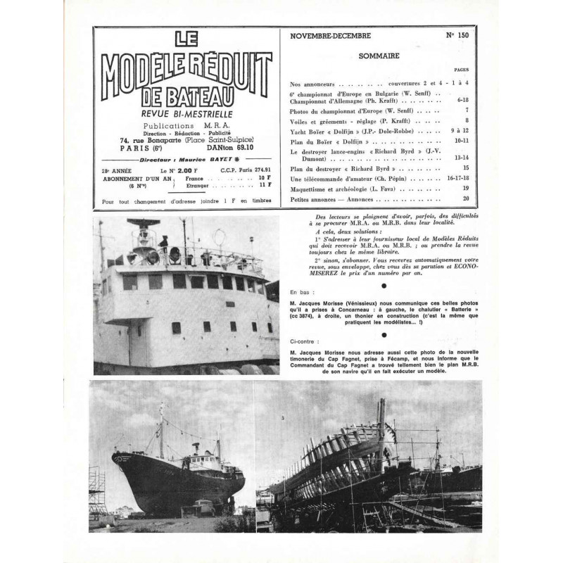 Sommaire Modèle Réduit Bateau 150