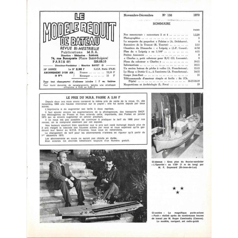 Sommaire Modèle Réduit Bateau 156