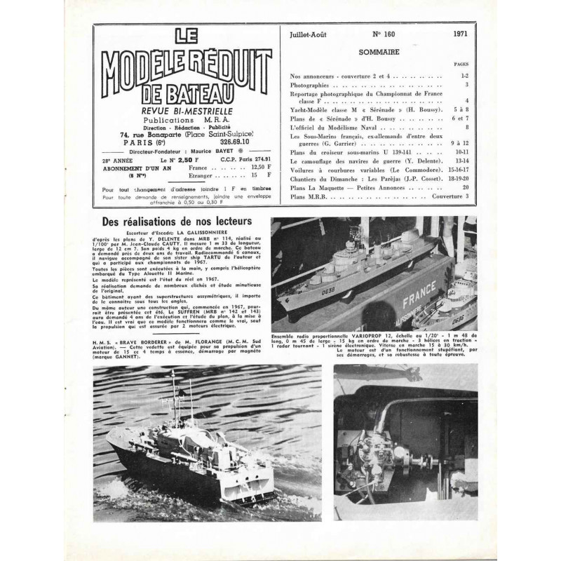 Sommaire Modèle Réduit Bateau 160