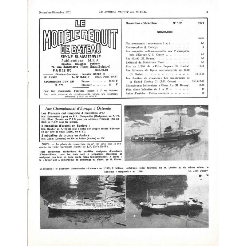 Sommaire Modèle Réduit Bateau 162