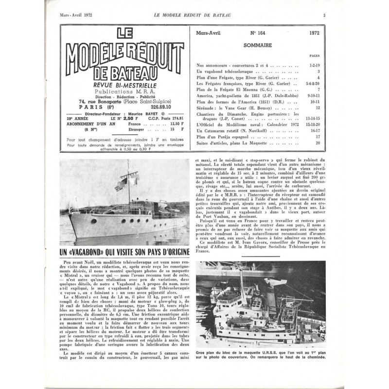 Sommaire Modèle Réduit Bateau 164