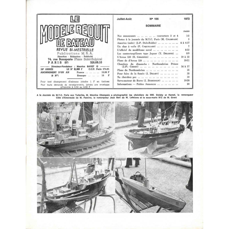Sommaire Modèle Réduit Bateau 166