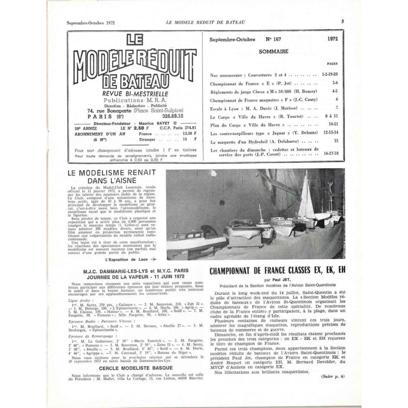 Sommaire Modèle Réduit Bateau 167