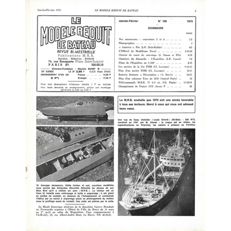 Sommaire Modèle Réduit Bateau 169