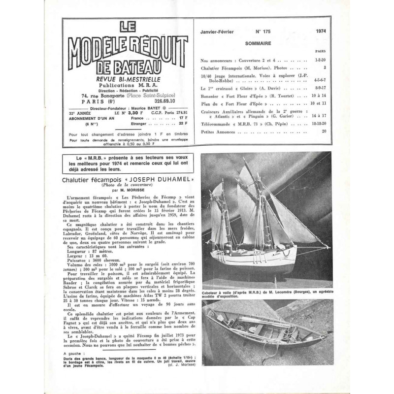 Sommaire Modèle Réduit Bateau 175