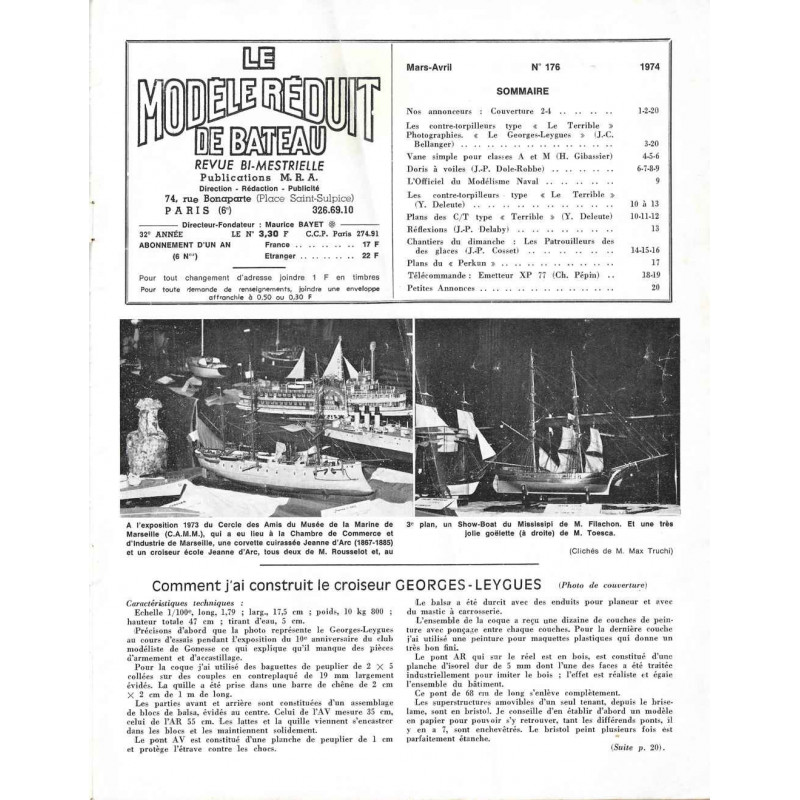 Sommaire Modèle Réduit Bateau 176