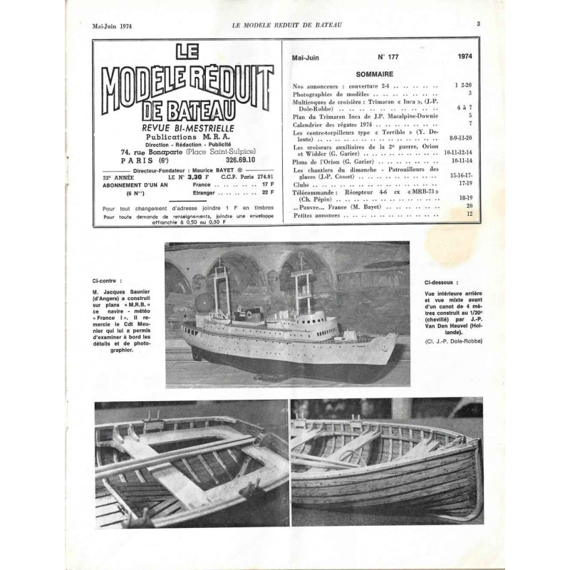 Sommaire Modèle Réduit Bateau 177