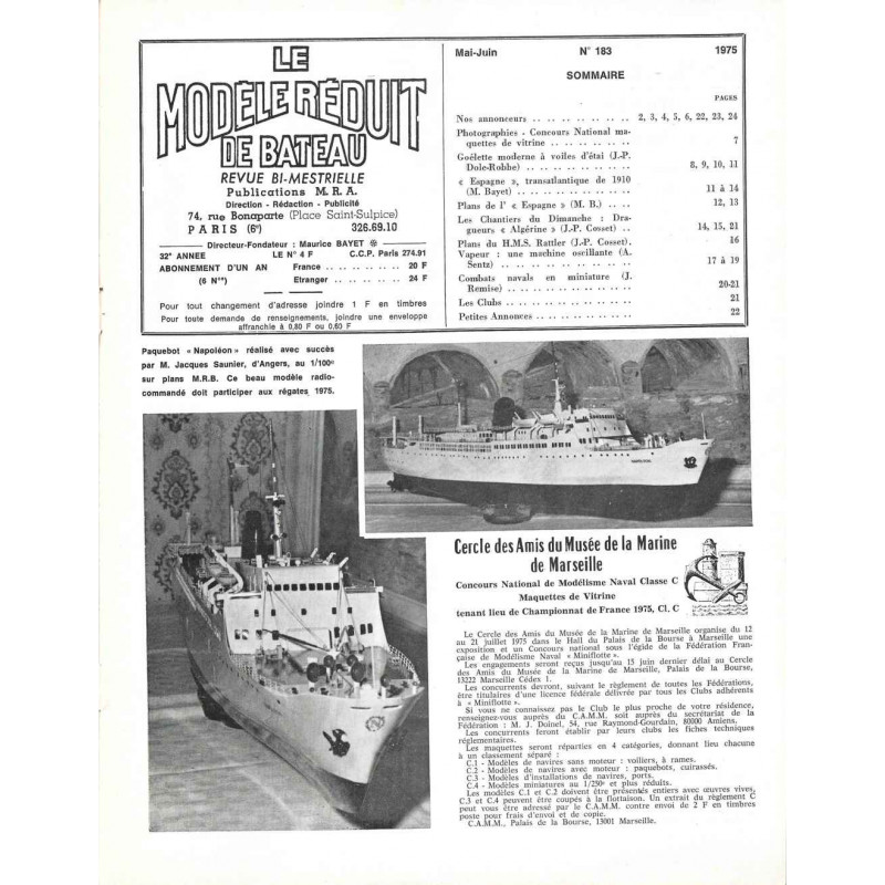 Sommaire Modèle Réduit Bateau 183