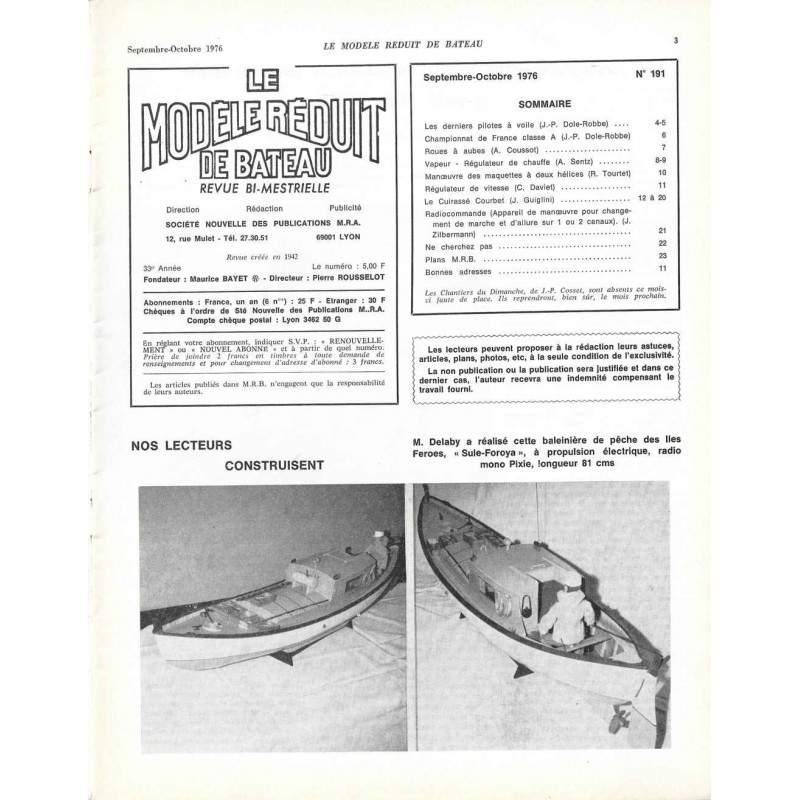 Sommaire Modèle Réduit Bateau 191