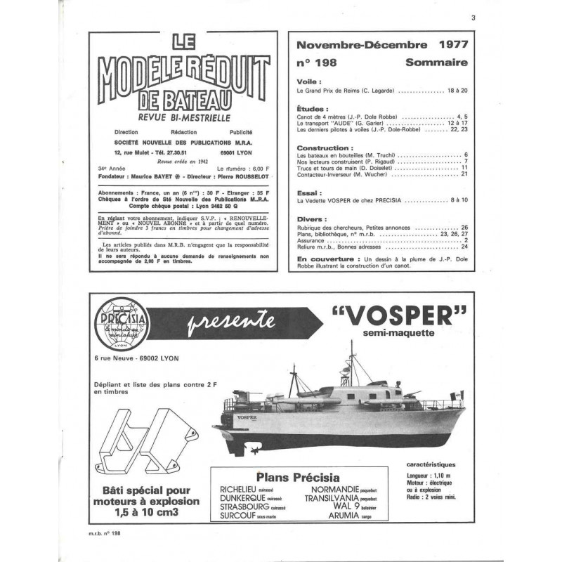 Sommaire Modèle Réduit Bateau 198